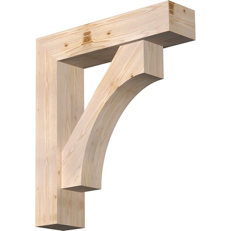 Ekena Millwork Westlake Block Smooth Bracket w/ Offset Brace, Douglas Fir, 7 1/2"W x 32"D x 36"H BKT0806X32X36WTL05SDF